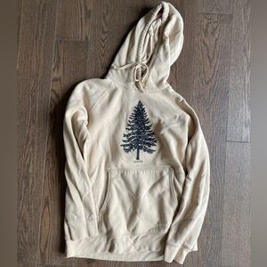 Burton hoodie with evergreen tree and front pocket